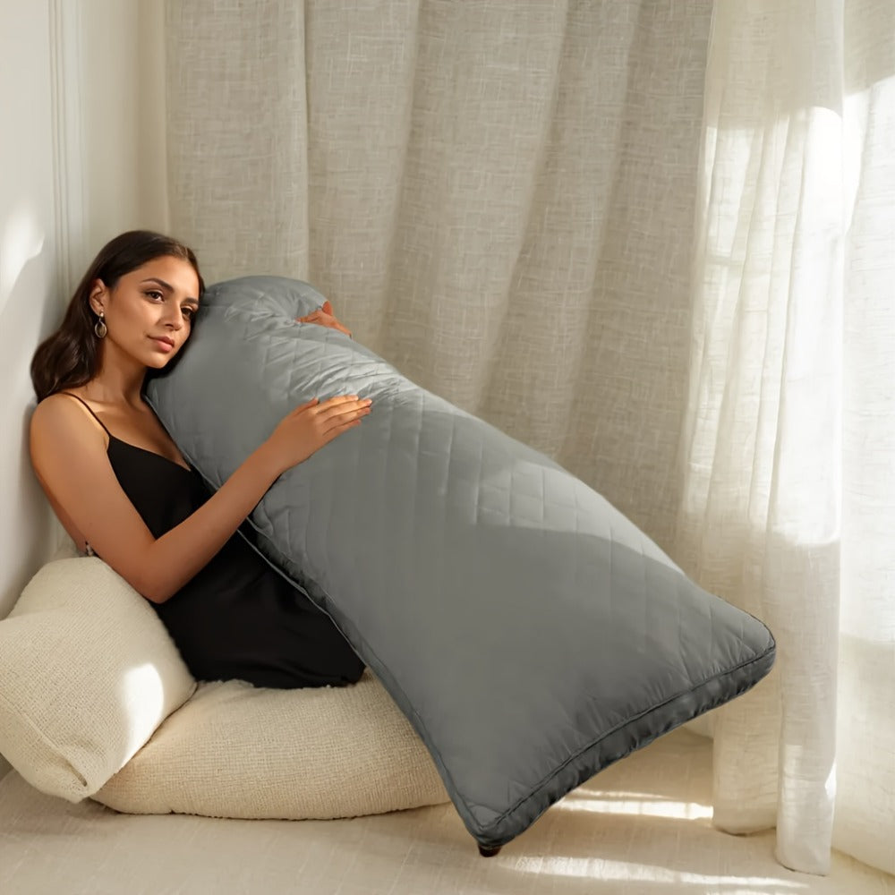 Body Pillow for Adults Full Body Pillow Firm Long Sleeping Pillow for Back Stomach Side Sleeper Bed Pillow Support Pregnancy Pillow Grey Pink - product image 11