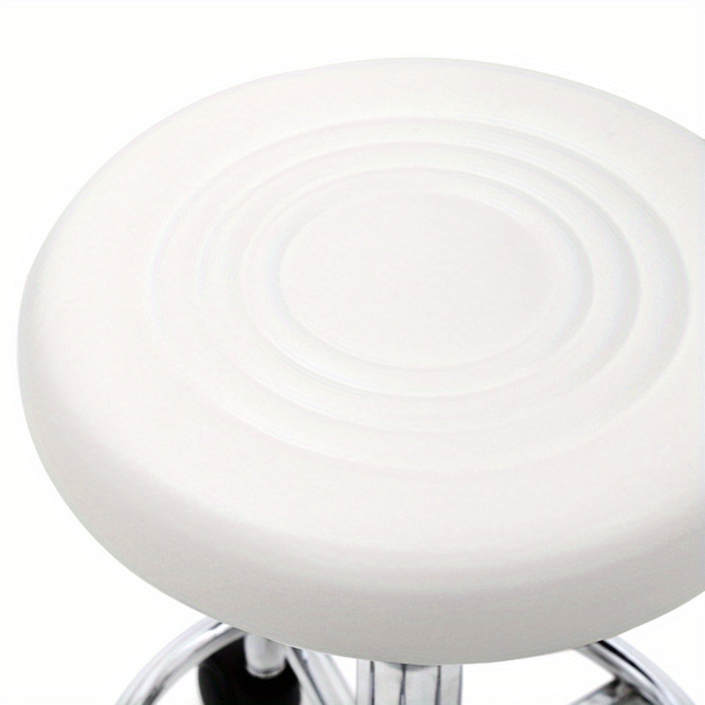 Saddle & Round Salon Stool with Backrest 360-Degree Swivel — Adjustable Height Professional Chair for Salon, Spa, Barber, Kitchen & Bistro, Black & White, 2 Styles - product image 13