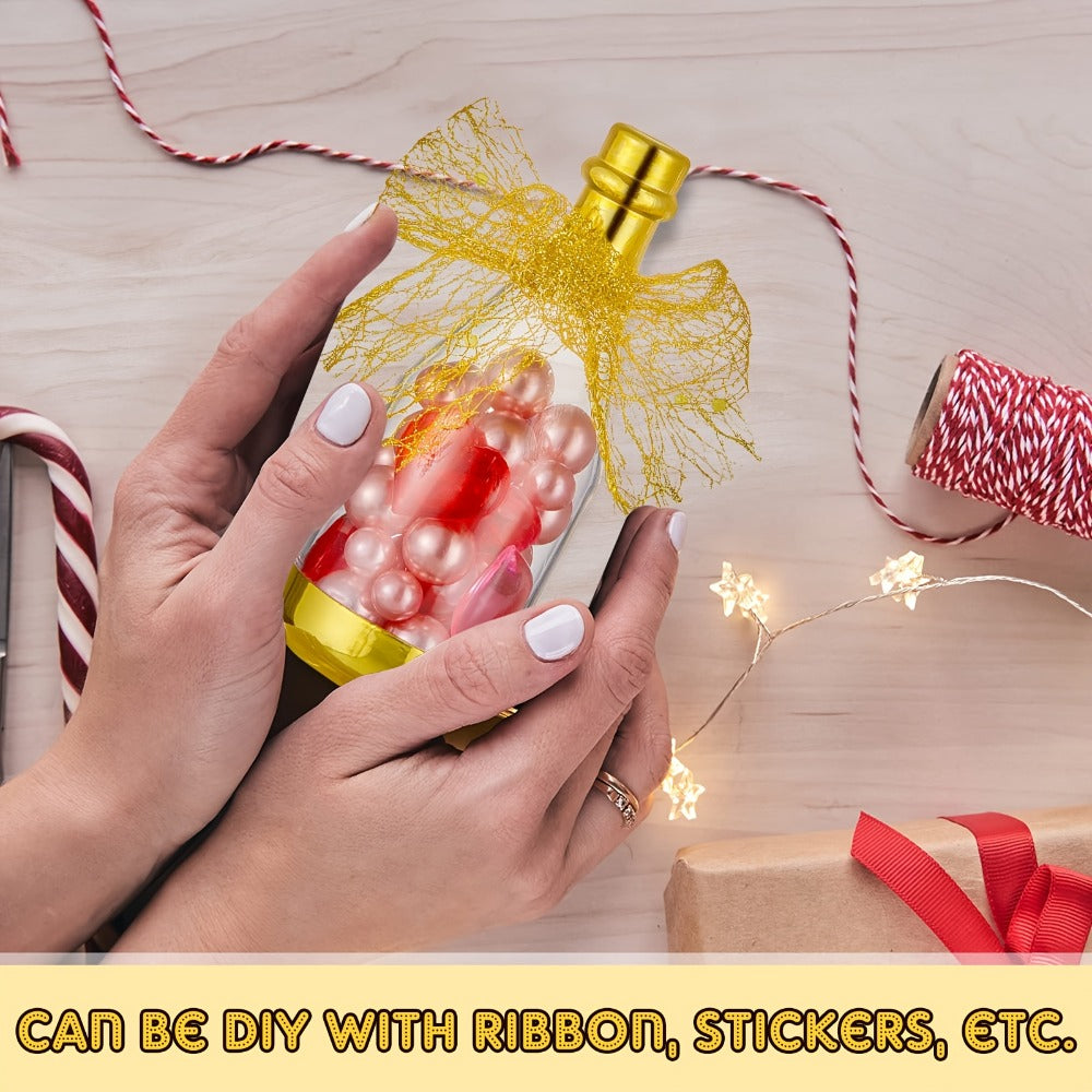 Mini Champagne Bottles Party Favors 36-Piece | DIY Candy Bottles Clear Golden Plastic Containers for Baby Shower Bridal Shower Wedding Birthday Gifts - product image 4