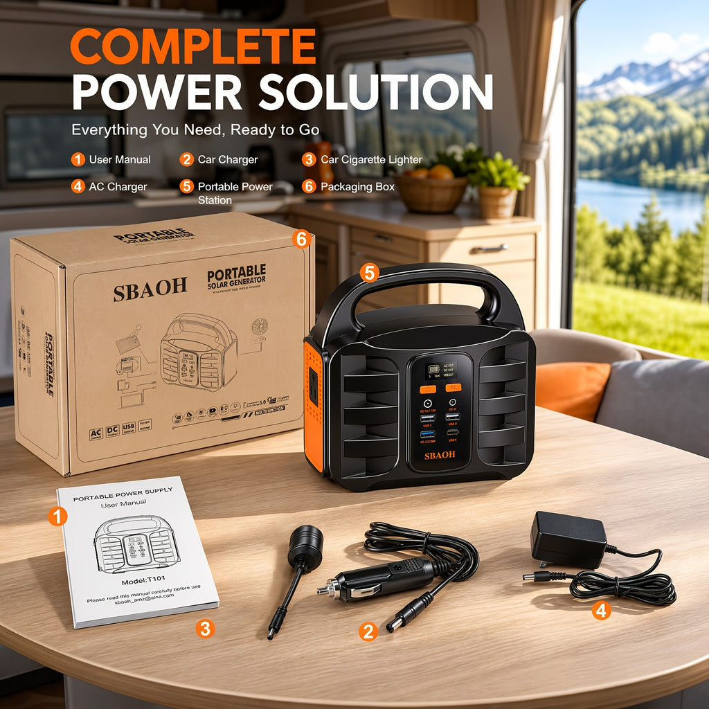 Power Station W/100W PD Fast Charging, 13 Outlets, Digital Display, 150W 155Wh, 296Wh Solar Generator Lithium-ion Battery for Travel Solar Lights, Camping - product image 9