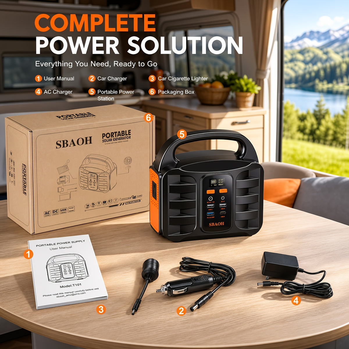 Power Station W/100W PD Fast Charging, 13 Outlets, Digital Display, 150W 155Wh, 296Wh Solar Generator Lithium-ion Battery for Travel Solar Lights, Camping - product image 9