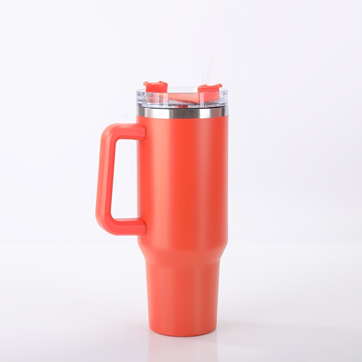 Double-Wall Vacuum 304 Stainless Steel Travel Cup, Leakproof & Rustproof, Hot & Cold Drinks, 15 Colors, Perfect Gift for Christmas, Travel & Outdoor | Insulated Tumbler 40oz with Handle & Straw Lid