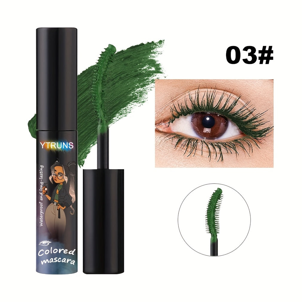 Colored Mascara Waterproof Long-Lasting YT1RUNS Volume Lengthening Curling Lash Formula | 6 Shades White Blue Purple Pink | Plant Squalane | Daily & Party Wear - product image 24
