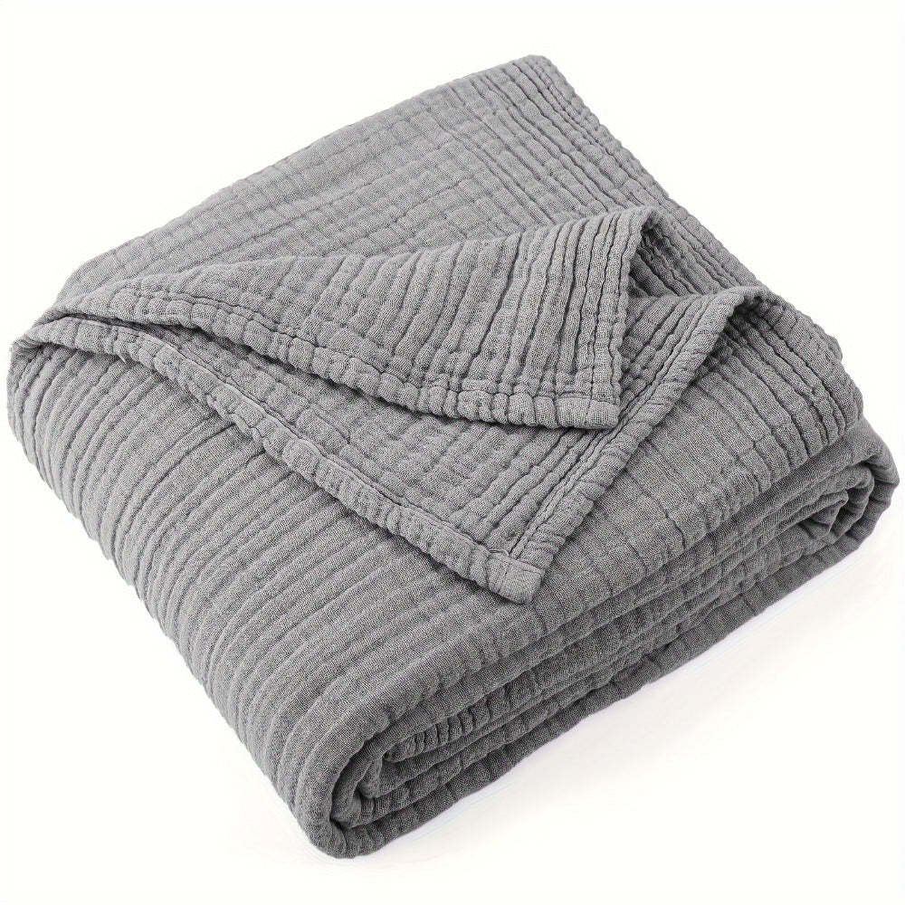 Muslin Blanket 100% Cotton 6-Layer – Breathable Soft Gauze Throw for Couch & Bed, All Season, Machine Washable, 13 Colors, 5 Sizes - product image 21