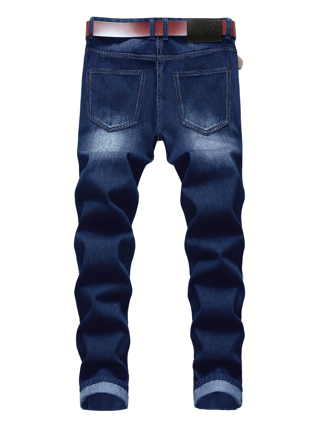 2pcs Men's Slim Fit Distressed Ripped Jeans | Classic Stretch Denim Pants, Trendy Casual Versatile Outfits | for all seson gift for men - product image 6