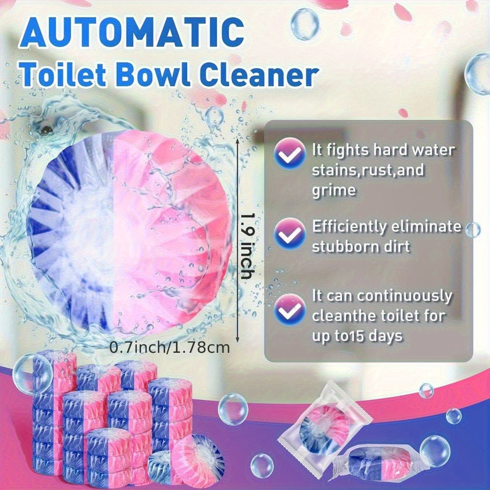 Toilet Bowl Cleaner Tablets 24 Pack, Automatic Toilet Tank Cleaning Tablets with Fresh Pine and Lemongrass Scent, Strong Detergent Bubbles for Bathroom Toilet Tank Cleaner Maintena - product image 3