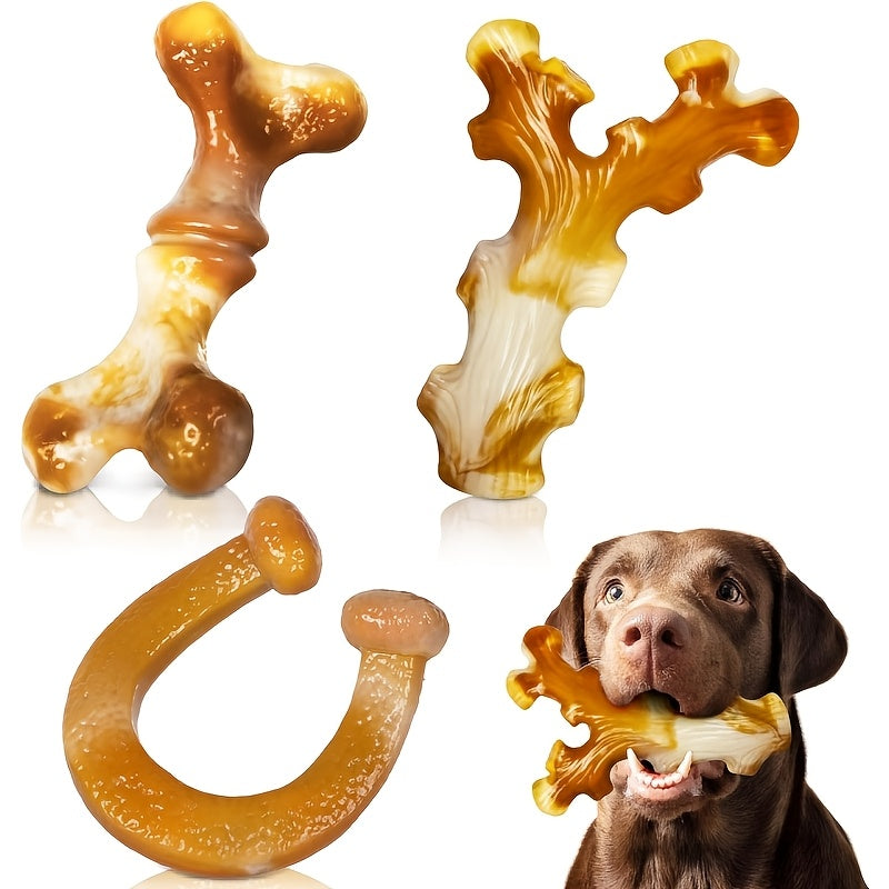 Dog Chew Toys for Aggressive Chewers 3 Pack | Indestructible Tough Dog Toys for Large Breed Heavy Chewers, Durable Rubber Chew Toy Set for Big Dogs, Puppy - product image 3