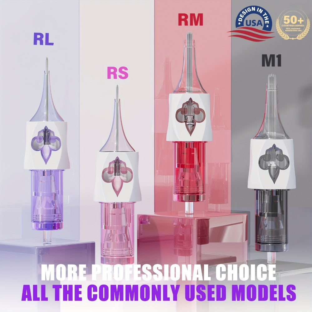 #12 Standard Tattoo Cartridge Needles RL RS RM M1 Mixed Set Round Liner Shader Curved Magnum Disposable Assorted Sizes for Tattoo Machines 20/50pcs - product image