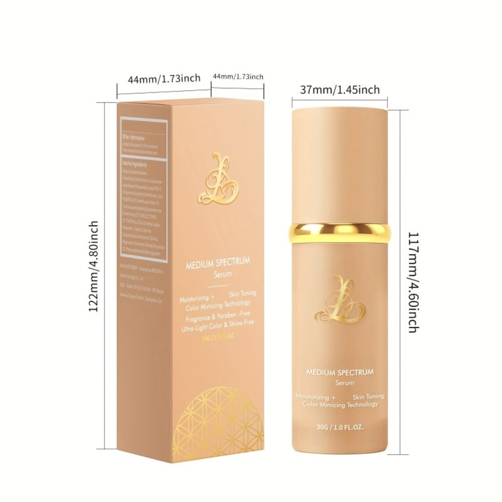 Color Changing Liquid Foundation 4-in-1 Full Coverage Waterproof Long-Lasting Concealer Color Corrector Moisturizing Natural Finish Makeup Base for All Skin Tones Light to Beige - product image 5