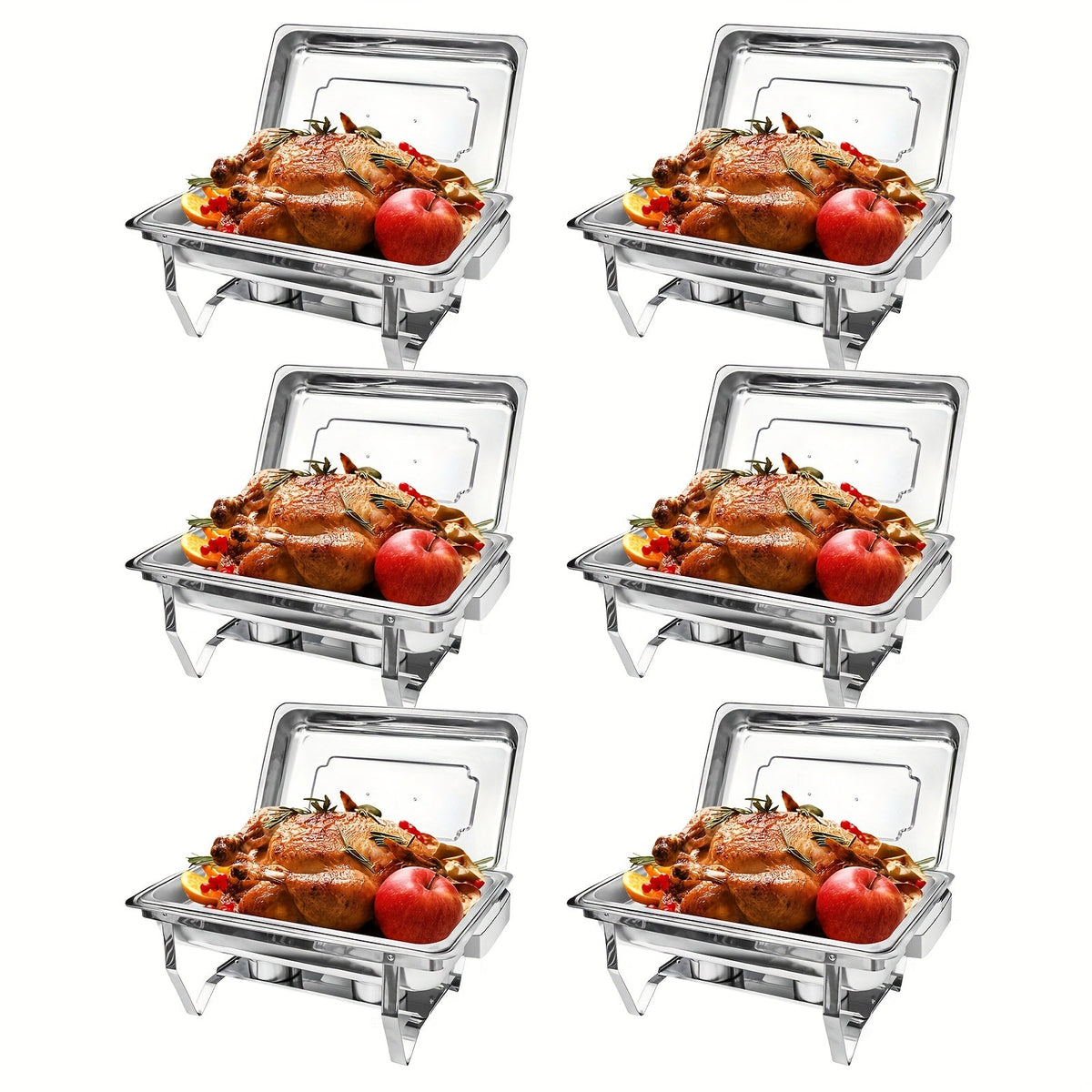 Chafing Dishes Buffet Set 9QT Stainless Steel Food Warmer Trays for Parties Hotel Christmas - 1/2/4/6/8 Pack - product image 17