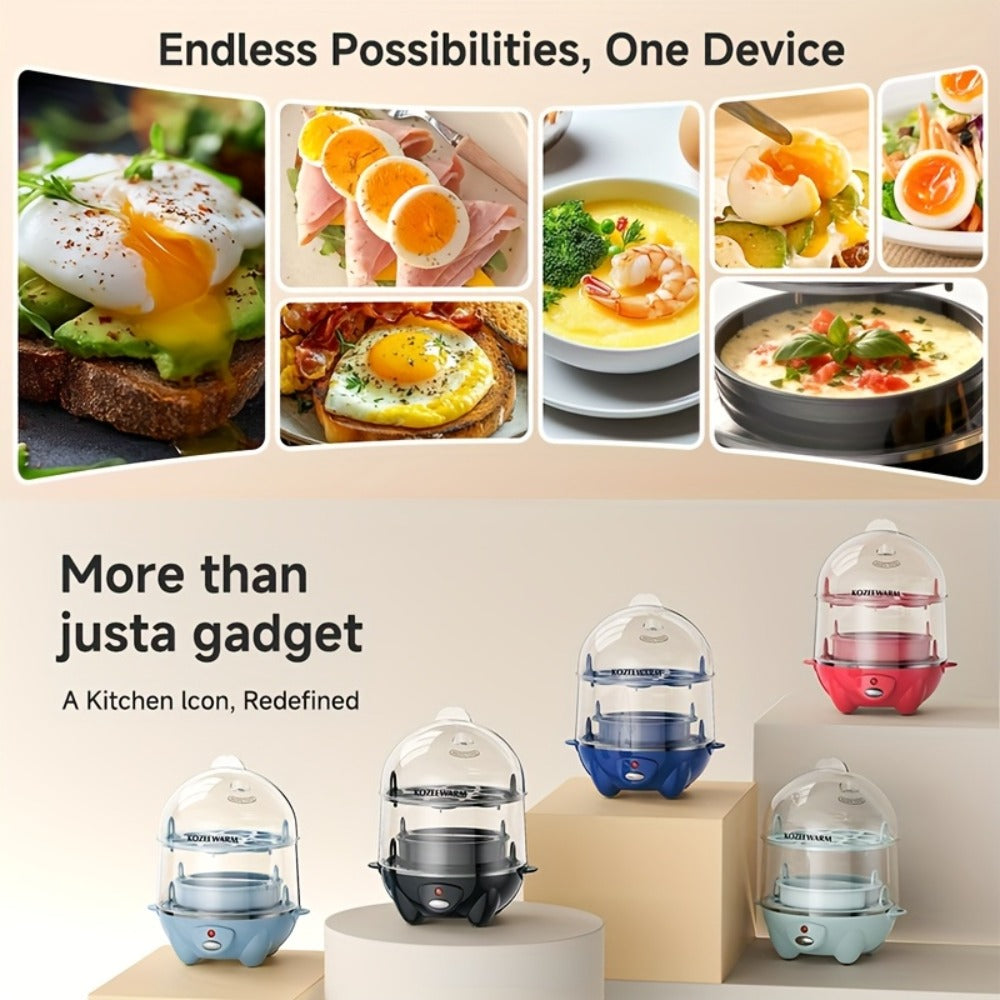 Electric Egg Boiler & Cooker with Auto Shut-Off – Single & Double Layer, Multi-Function for Hard Boiled, Soft Boiled, Scrambled, Omelette, Steamed Vegetables & Dumplings, 4 Colors - product image 18