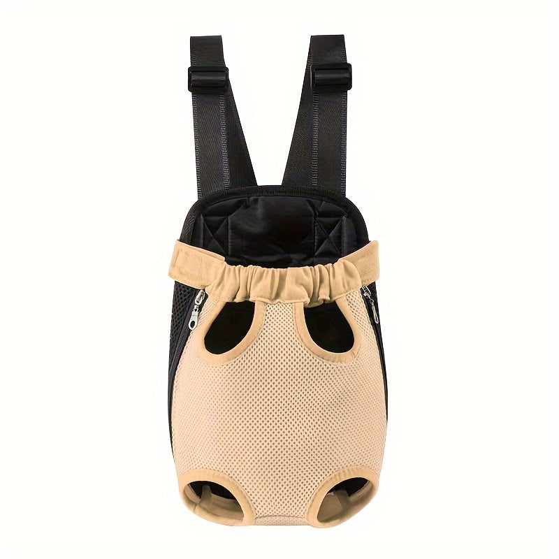 Breathable Mesh Front Chest Bag for Small Pets, Adjustable Portable Dual Carrier for Outdoor Travel Hiking, 5 Colors S/M/L/XL Sizes – Double Pet Carrier Backpack for Two Cats & Dogs