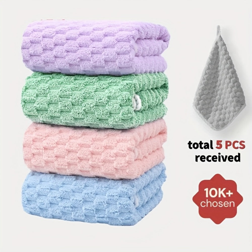 Waffle Weave Bath Towels Set 4 Pack or 8 Pack - Ultra Soft Super Absorbent Quick Dry Microfiber Moire Textured Towels | Spa Gym Travel Daily Use | Multi-Color Sets Gray Pink Blue B - product image 15