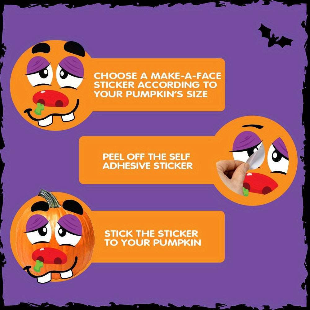 No-Carve Pumpkin Decorating Kit for Kids | 40 Faces 18 Sticker Sheets 12 Designs Halloween Pumpkin Decoration Craft, Trick or Treat Party Supplies & Favors - product image 4