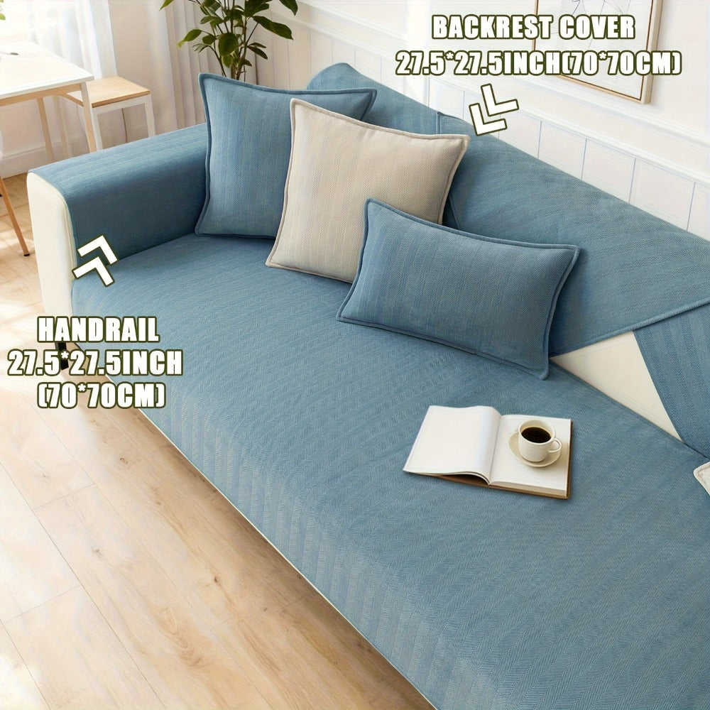 Chenille Ribbed Sofa Cover - Pet Friendly Non-Slip Machine Washable Soft Stretch Slipcover for 1-4 Seater Sectional Sofa Living Room Bedroom Office, 9 Colors - product image 28