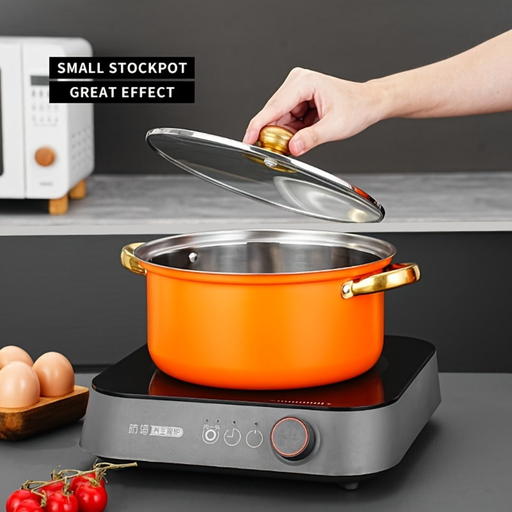 Non-Stick Cookware Set Pots and Pans 10 & 12 Piece – Heat-Resistant Frying Pan, Saucepan & Stewpot | Honeycomb Coating Stainless Steel Kitchen Cooking Set for All Stoves | Stylish  - product image 6