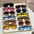 Oversized Round Novelty Glasses 12 Pack Multicolor Tortoiseshell – Double Frame Full Rim Plastic Eyewear Bulk Set for Party Prom Photo Shoot Costume, European - product image