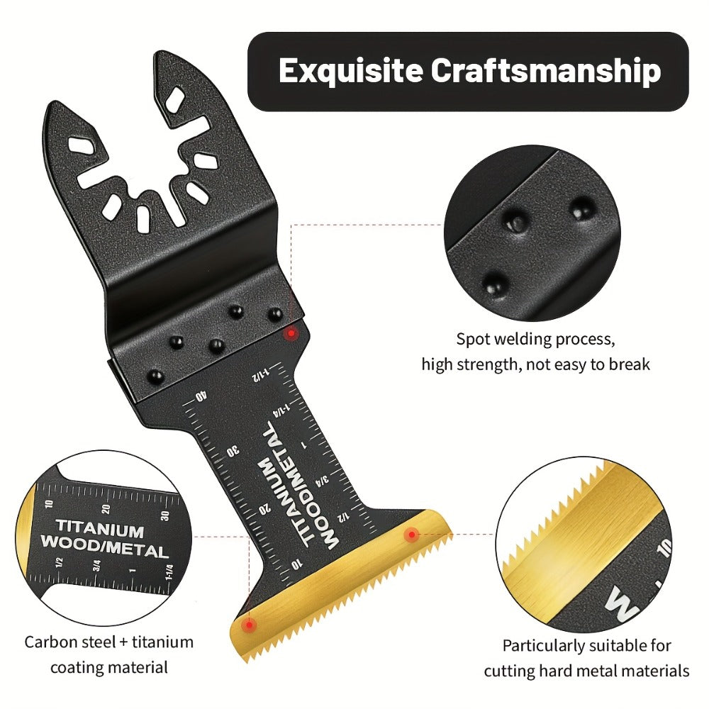 Titanium Oscillating Multi Tool Blades Universal Quick Release Saw Blades Set for Cutting Metal Nails Wood Plastic Compatible with Major Brands 18 28 50 Piece Options - product image 6