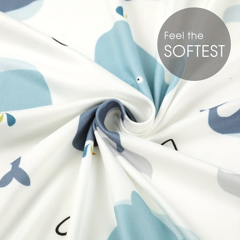 Fitted Sheet 2 Pack Super Soft Microfiber Mattress Cover Cute Animal Flower Pattern Pink Flower Whale Deer Home Travel Machine Washable Unisex Christmas Gift - product image 10