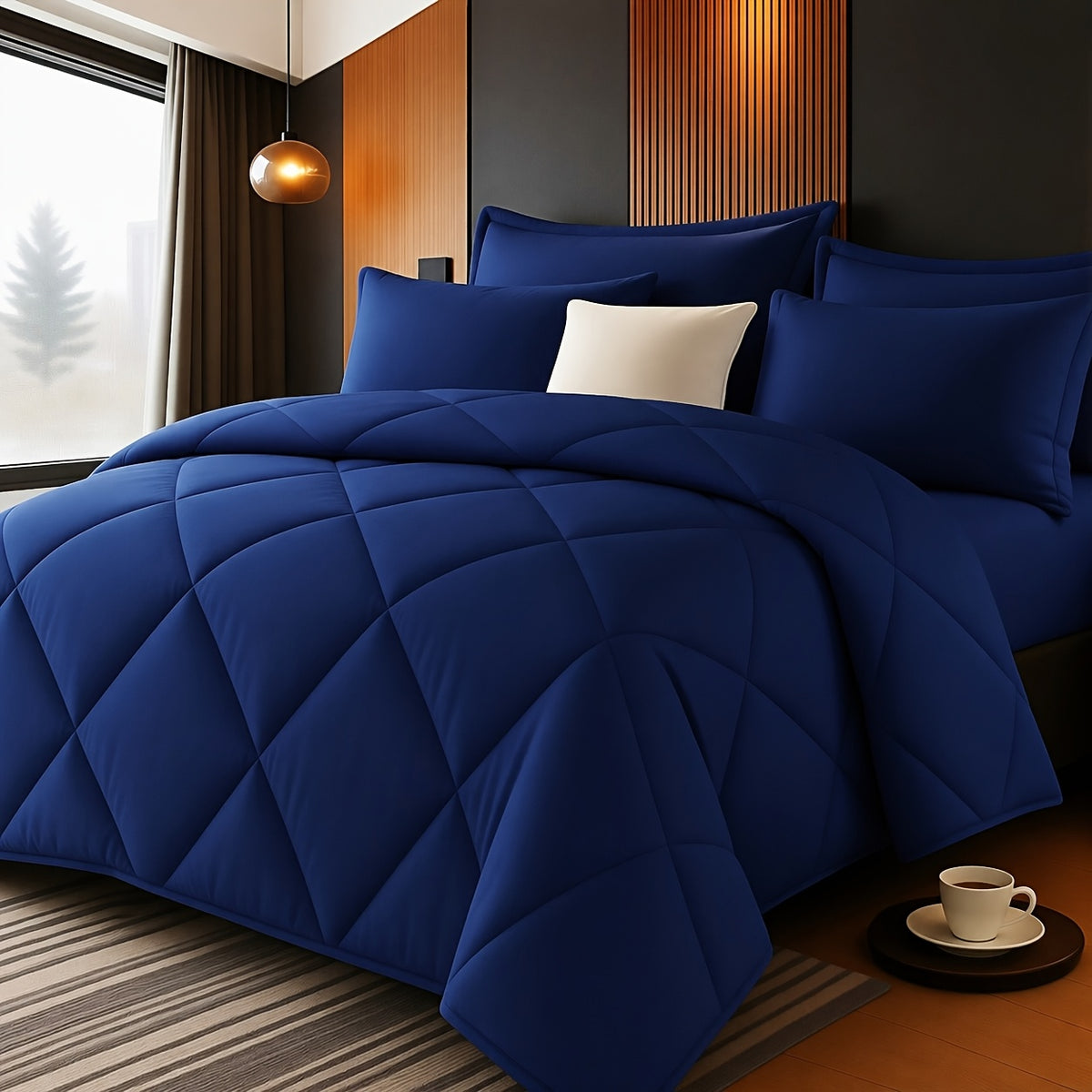 3 pcs Solid Color Diamond Quilted Large and King Size Bedding, Soft, Comfortable, and Fluffy, with Microfiber Filling and Lightweight, Breathable Fabric, Easy - product image 17