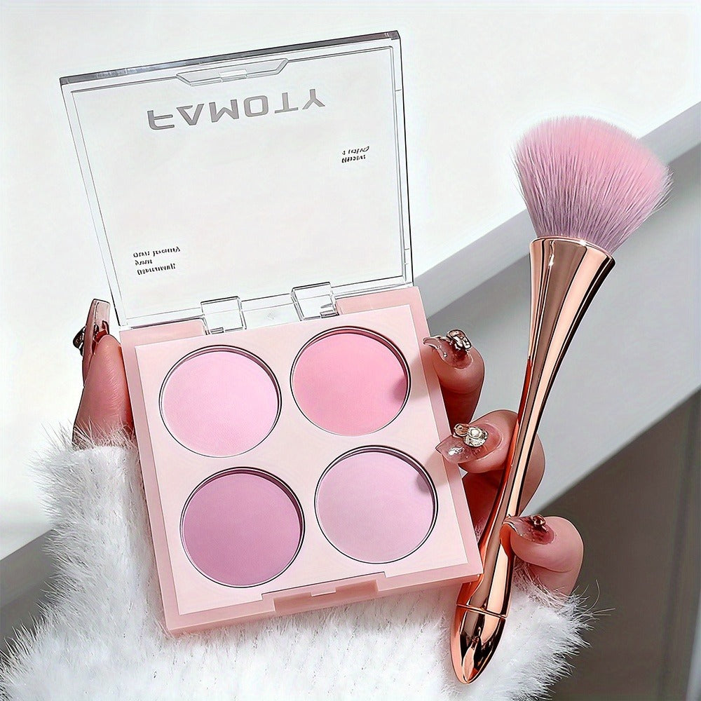 Blush Palette with Brushes Set 4-in-1 — Low Saturation Matte Powder Soft Gradient Finish, Buildable Coverage for Cheeks & Eyes, All Skin Tones, Natural Everyday Makeup Look - product image 5