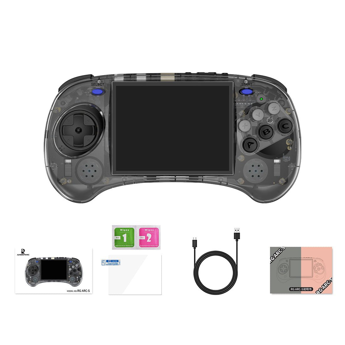Anbernic RG ARC-S Arcade Six-Key Retro Handheld Game Console Linux 4" IPS HDMI 20+ Emulators Fighting Games 3500mAh Travel-friendly Emulator for Street Fighter Metal Slug Beat-Em-Up Fans 2 Colors