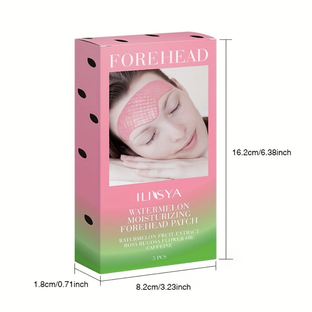 Watermelon Forehead Patches 15pcs Caffeine Collagen Niacinamide Ultra Hydrating Moisturizing Brightening De-Puffing Daily Facial Skin Care for Women All Skin Types - product image 5