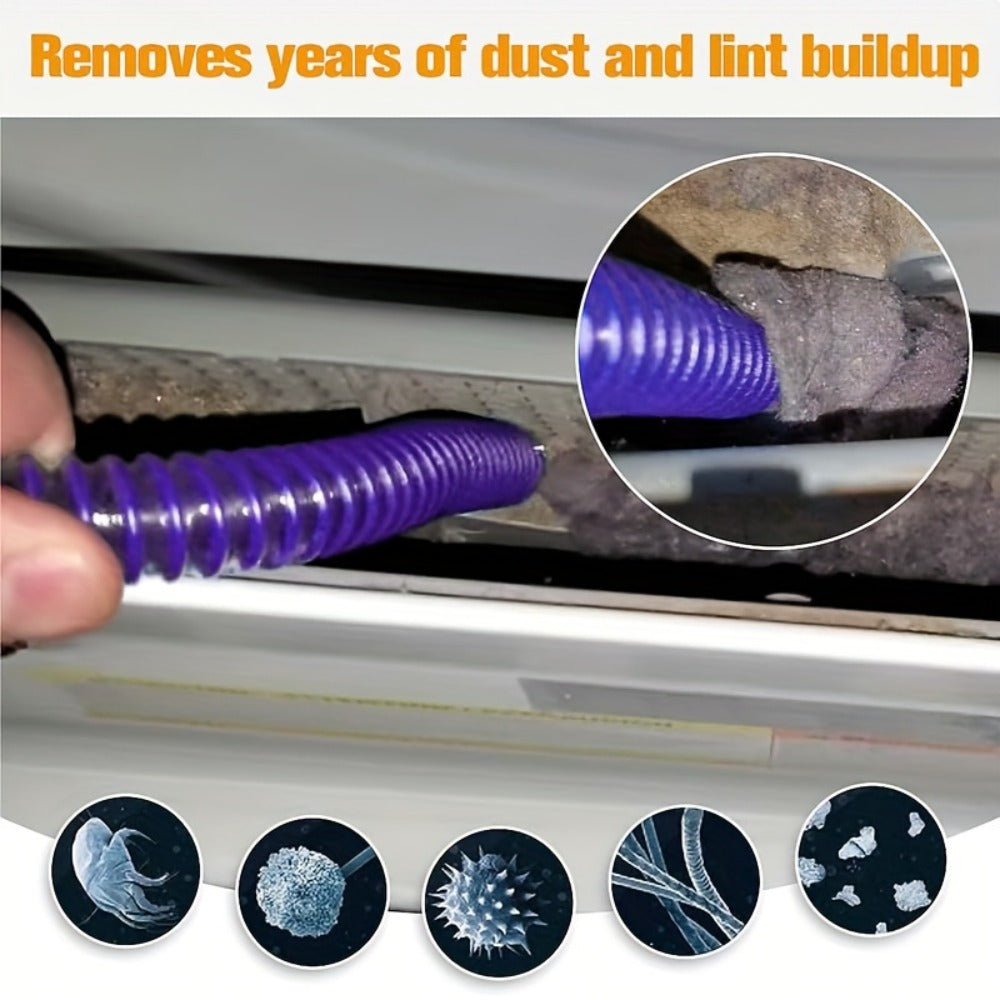 Dryer Vent Cleaner Kit Vacuum Hose Attachment for Dyson V15 V12 V11 V10 V8 V7 V6 – Flexible Lint Remover Dryer Vent Cleaning Brush with Vacuum Attachment, Reduces Fire Hazard - product image 4