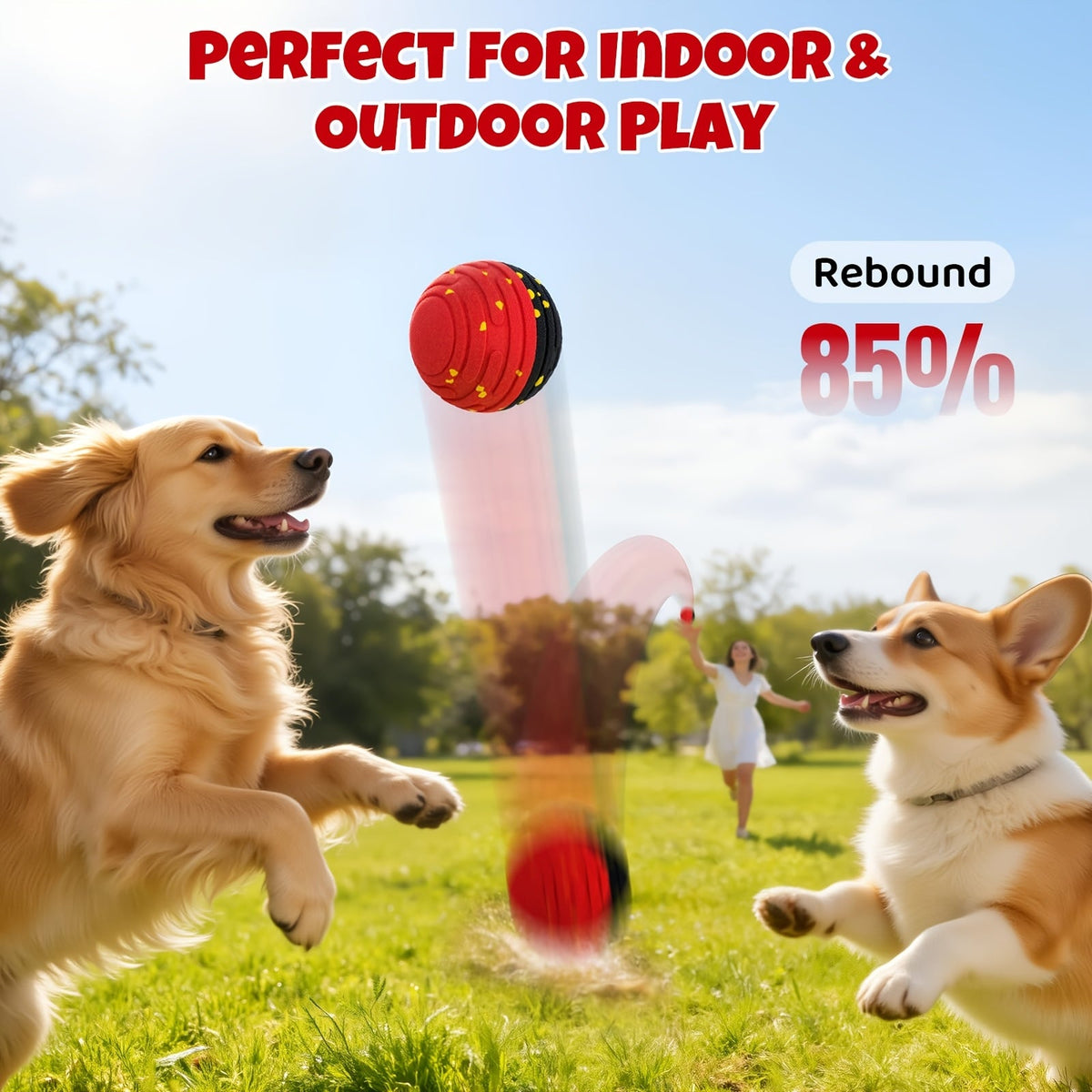 Remote-Controlled Interactive Dog Toy Ball – Indoor & Outdoor Use – Self-Rolling Bouncing Ball for Small, Medium & Large Dogs - product image 3