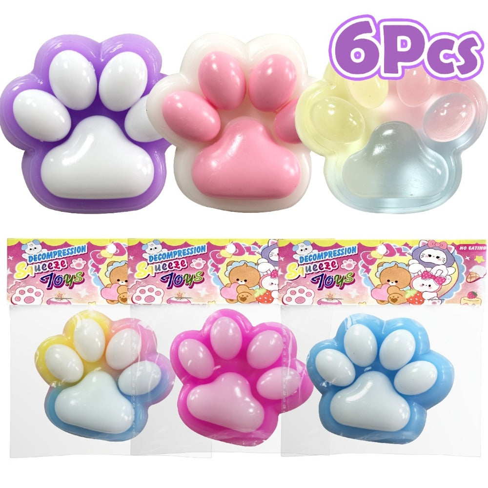 Colorful Taba Fufu Squeeze Paw Handmade Soft Sticky Sensory Toys for Kids & Adults, Party Favor Pack for Christmas Easter Halloween Valentine's Day | Cat Paw - product image