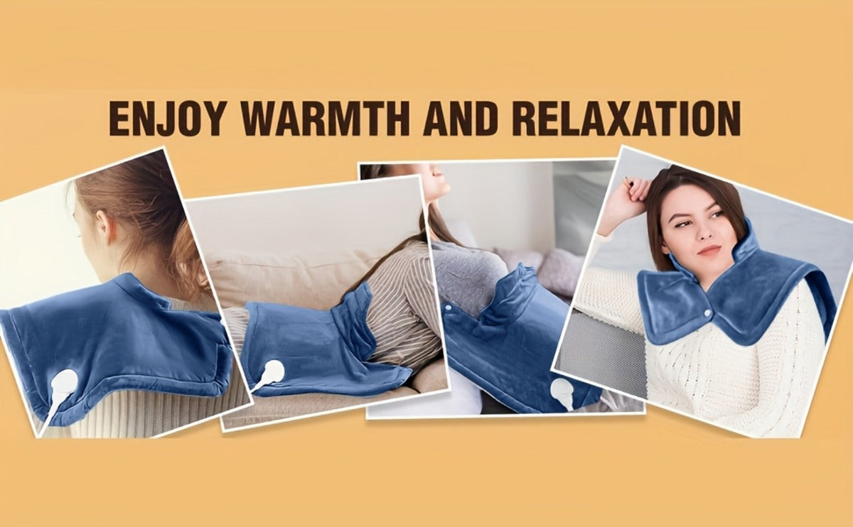 Graphene Heating Shawl Wrap Blanket - Ultra-Soft Coral Fleece Temperature-Regulating Neck Back Shoulder Warmer, Machine Washable Christmas Gift for Women Men Family - product image 10