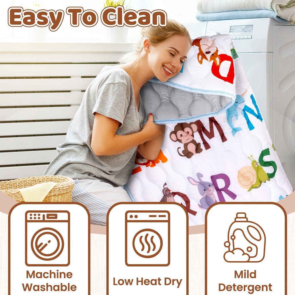 Baby Play Mat, 50x50 Playpen Mat with Super Soft Touch, Activity Mat with Upgraded Anti-Slip Bottom, Machine Washable Crawling Mat for Floor & Picnic - product image 12