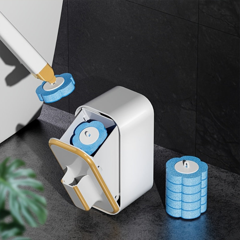 Wall-Mounted Toilet Brush Set with 8 Disposable Heads | No-Drill Easy Install, Long Handle Bathroom Cleaning Brush, Replaceable Brush Heads for Toilet Bowl, Home & Commercial Use,  - product image 9