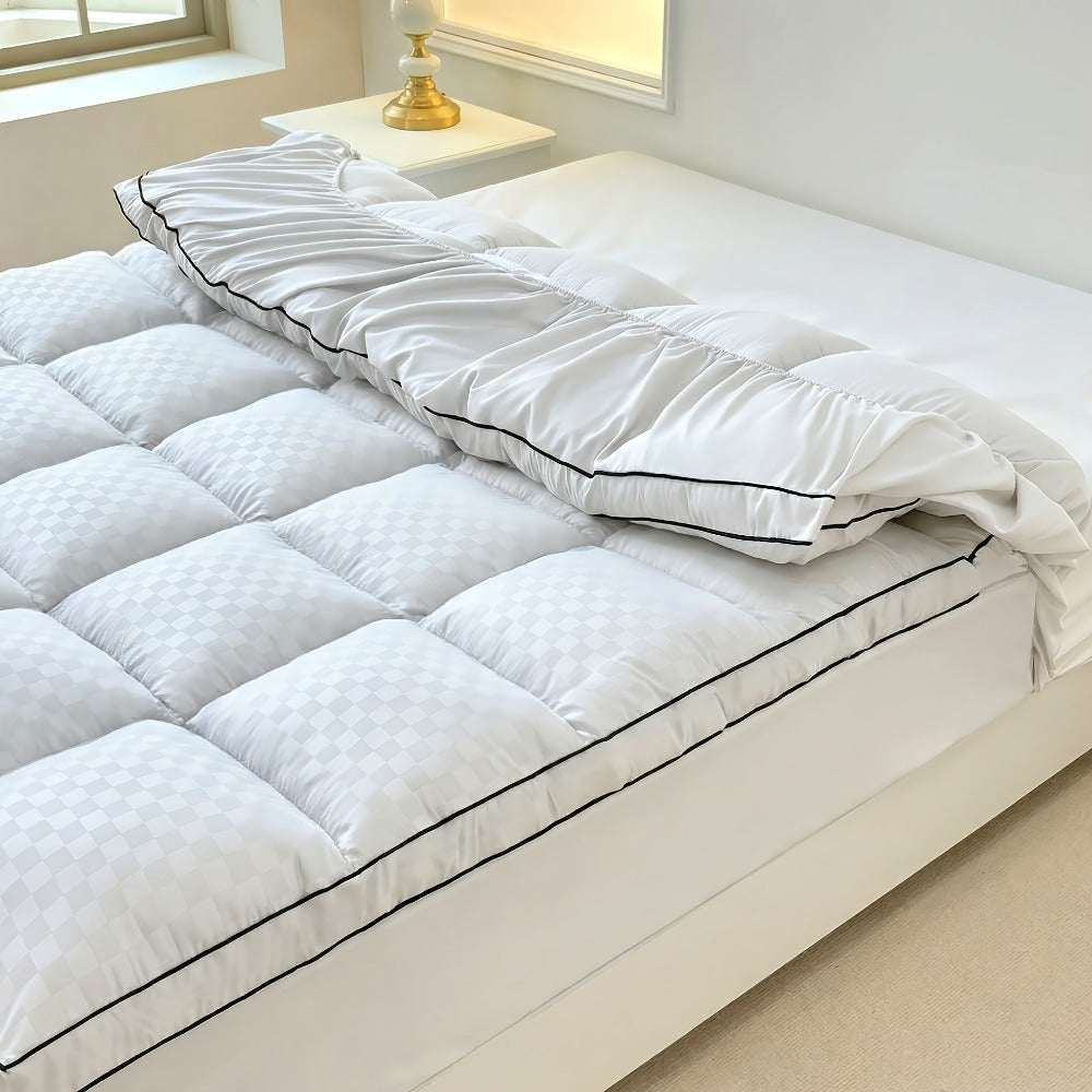 Mattress Topper Pillow Top Quilted Fitted Mattress Protector Cover Deep Pocket Cooling 1000GSM Twin Full Queen King - product image 12