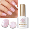 Glitter Jelly Gel Nail Polish Snowflake Sequin Pink Soak-Off UV LED – Semi-Permanent Sparkle Gel Varnish 10ml, Long-Lasting Christmas Holiday Winter Nail Art for DIY Salon Manicure - product image 12