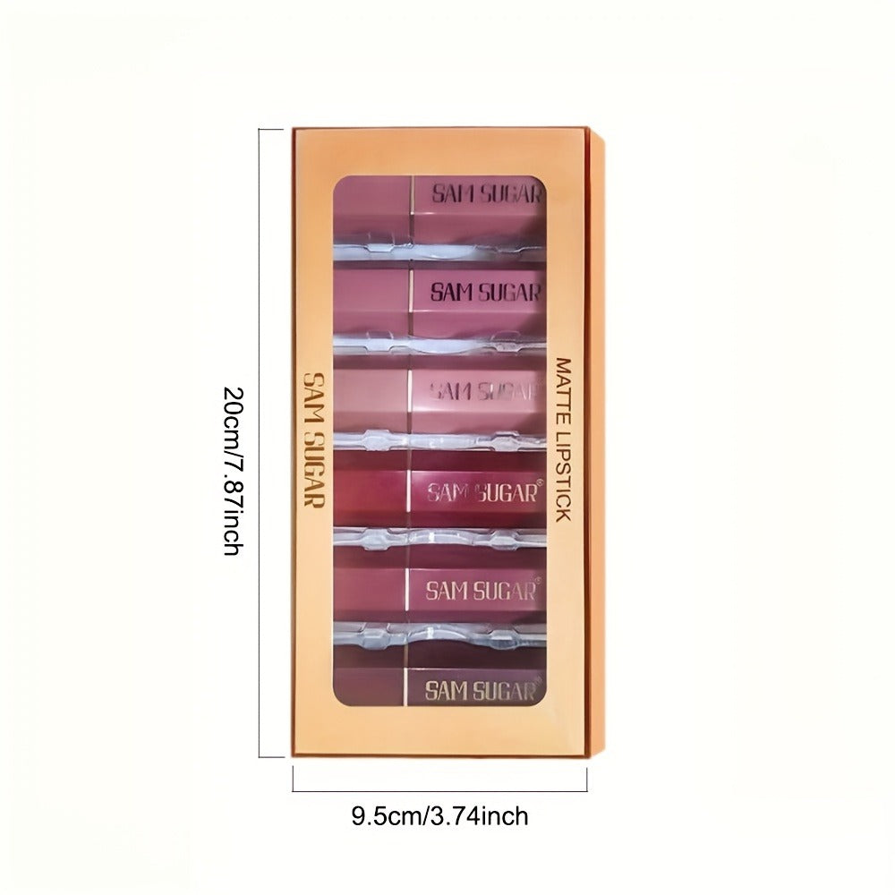 Lip Gloss Set 6pcs Velvet Finish Moisturizing Long-Lasting Hydrating Shiny Lip Color Collection — Vibrant Berry Mixed Shades for All Skin Tones Everyday Makeup Gift Set Women Girls - product image 6