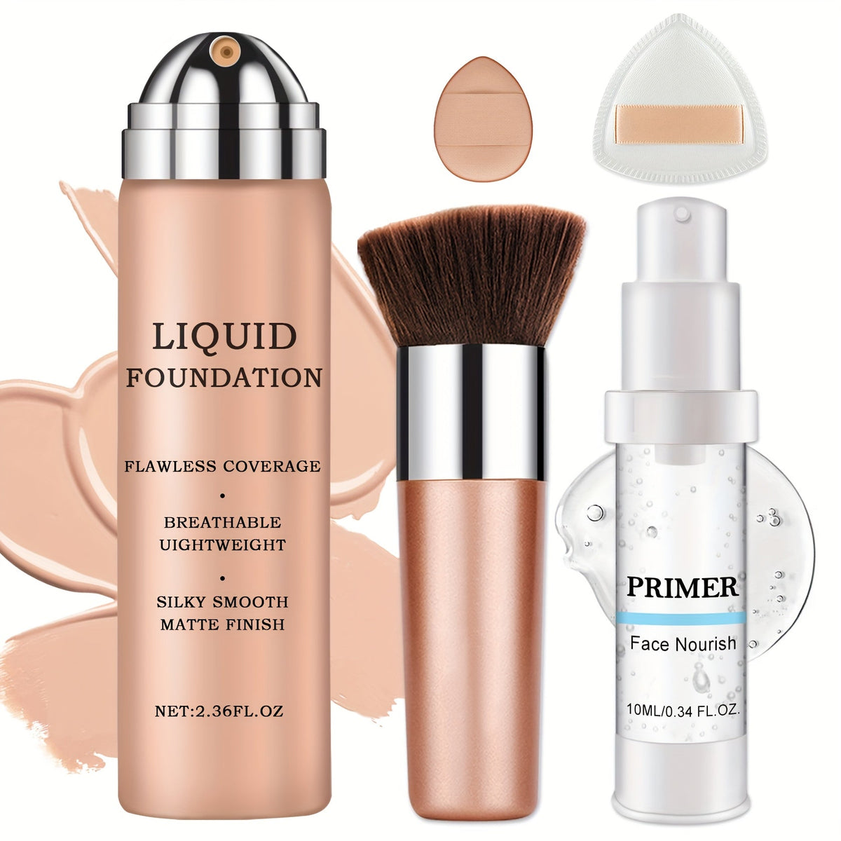 Full Coverage Liquid Foundation Makeup Long Lasting Matte Finish Buildable Formula for Mature Dry Skin Natural Beige Nude Shades Women Face Cosmetics Daily Office Gift - product image 10