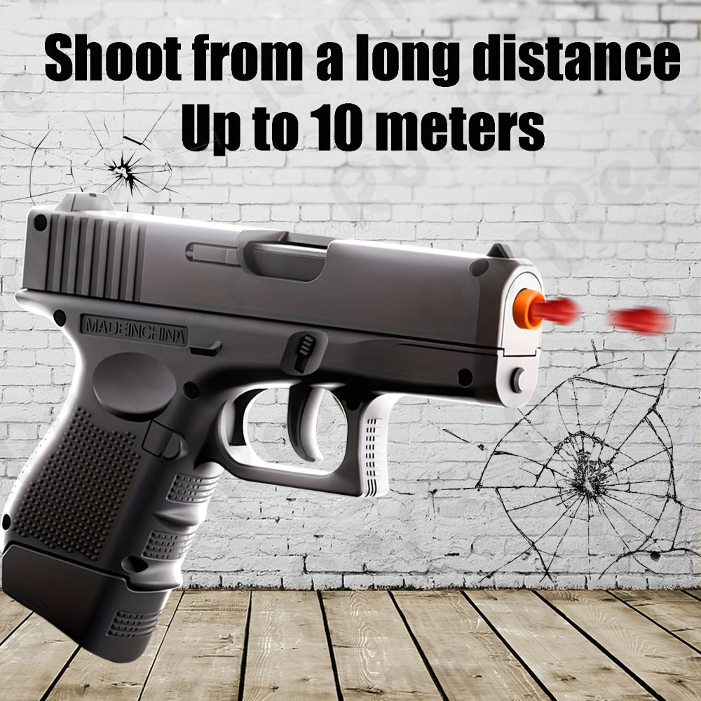 Soft Bullet Toy Gun Pistol with 100 Bullets, 12 Shells & 2 Magazines | Foam Blaster with Shell Ejecting, Outdoor Sports Shooting Game for Boys, Birthday - product image 3