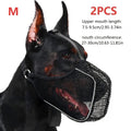 Dog Muzzle Reflective Mesh 2 Pack Anti-Bite Full Coverage with Adjustable Straps – Sizes M L XL XXL – Soft Breathable Polyester Dog Mask for Grooming Vet - product image 2