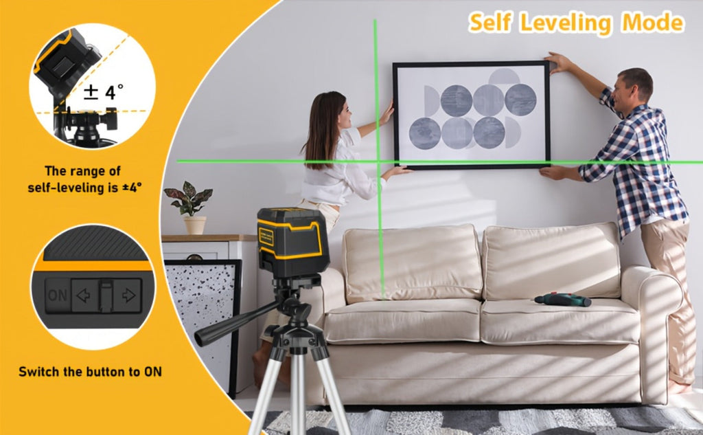 Green Laser Level Self-Leveling with Tripod – Horizontal & Vertical Cross Line Laser for Construction, Tiling, Home Renovation & Interior Decoration - product image 11