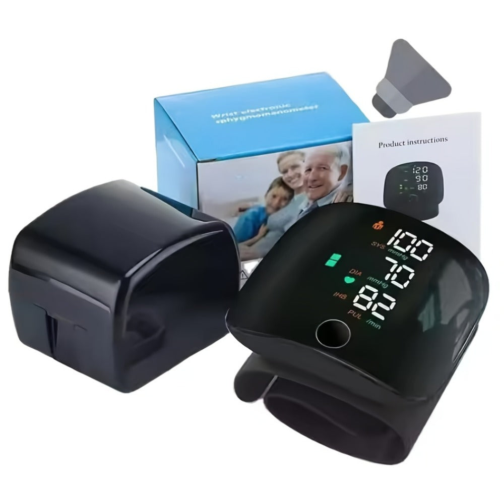 Wrist Blood Pressure Monitor Professional - Automatic BP Monitor with High-Precision LCD Display, Voice Language Prompts & Memory Function, Clinically Accurate for Medical & Home U - product image