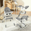 1 Adjustable Children's Dining Chair - Multifunctional, Portable, PU Leather, Blue and White Pattern, 5-point Seat Belt, with Tray Attached, Perfect for Home - product image 3