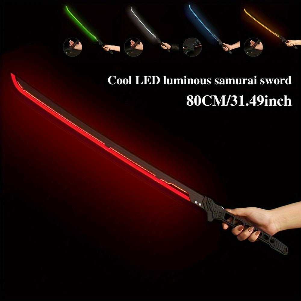 Acrylic Light-Up Blade for Halloween Costume Party Cosplay Sci-Fi Anime Props, Rechargeable Cool Gift for Teens & Adults, 5 Colors – LED Samurai Sword - product image