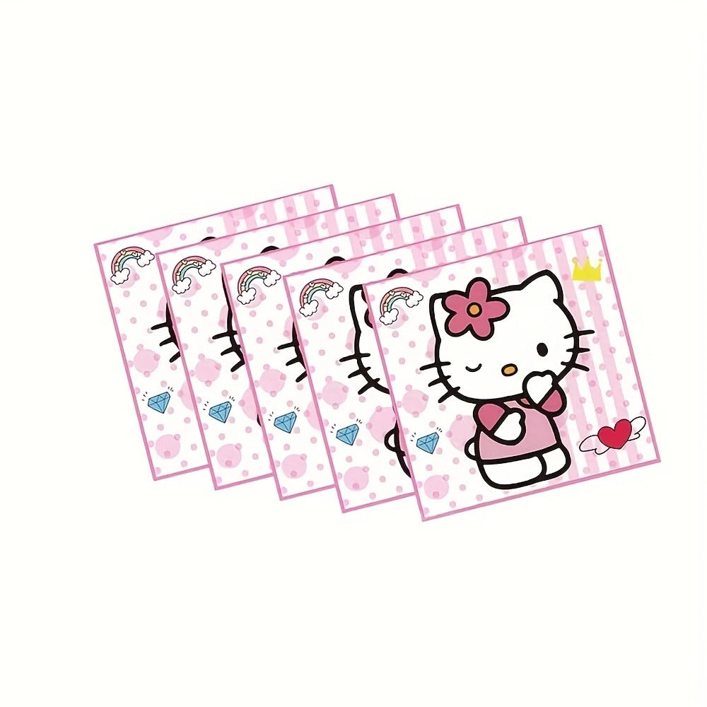Hello Kitty Party Supplies Set 41pcs Pink Disposable Plates Napkins Tablecloth Birthday Decoration Kit - product image 7