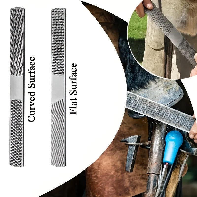 Hoof Trimming Kit 9-Piece Professional Farrier Tools | 10" Carbon Steel Hoof Nippers, Shears, Nail Clipper, Mini Rasp & Hoof Knife for Horse & Goat | Complete - product image