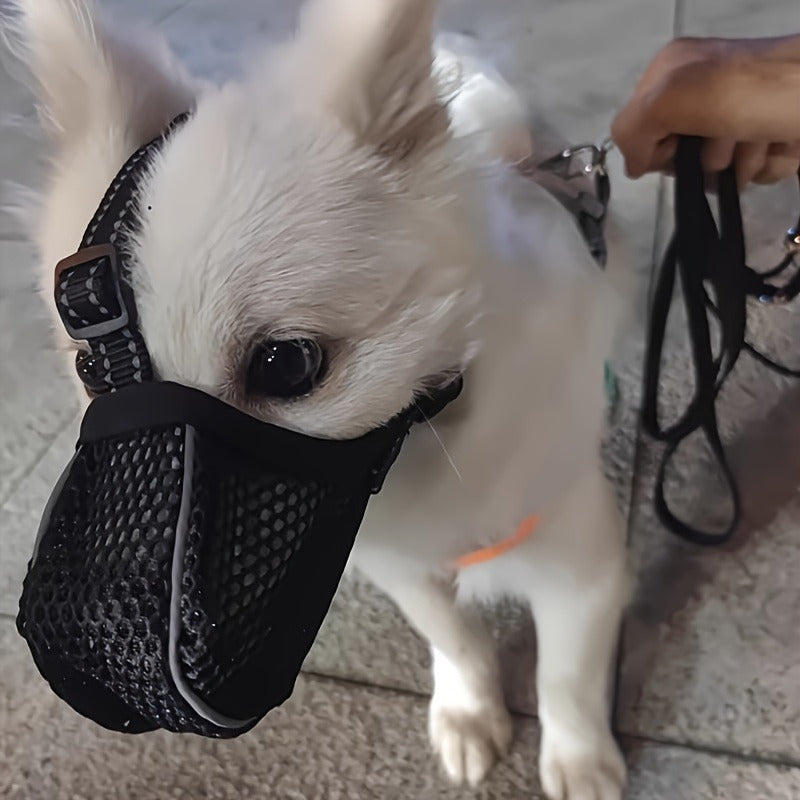 Dog Muzzle Reflective Mesh 2 Pack Anti-Bite Full Coverage with Adjustable Straps – Sizes M L XL XXL – Soft Breathable Polyester Dog Mask for Grooming Vet - product image 11