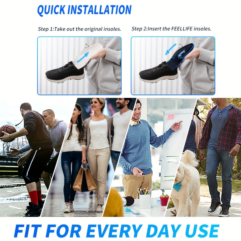 Arch Support Insoles Flat Feet Heavy Duty Shoe Inserts Men Women Work Boots for Everyday Use - product image 8