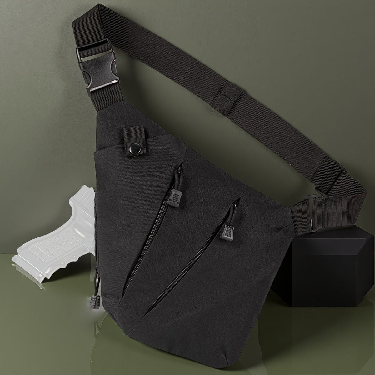 Anti-Theft Sling Bag Men Crossbody Chest Pack Oxford – Featherlight Shoulder Bag with Adjustable Strap, Multiple Compartments & Zipper, Left & Right Hand - product image 7