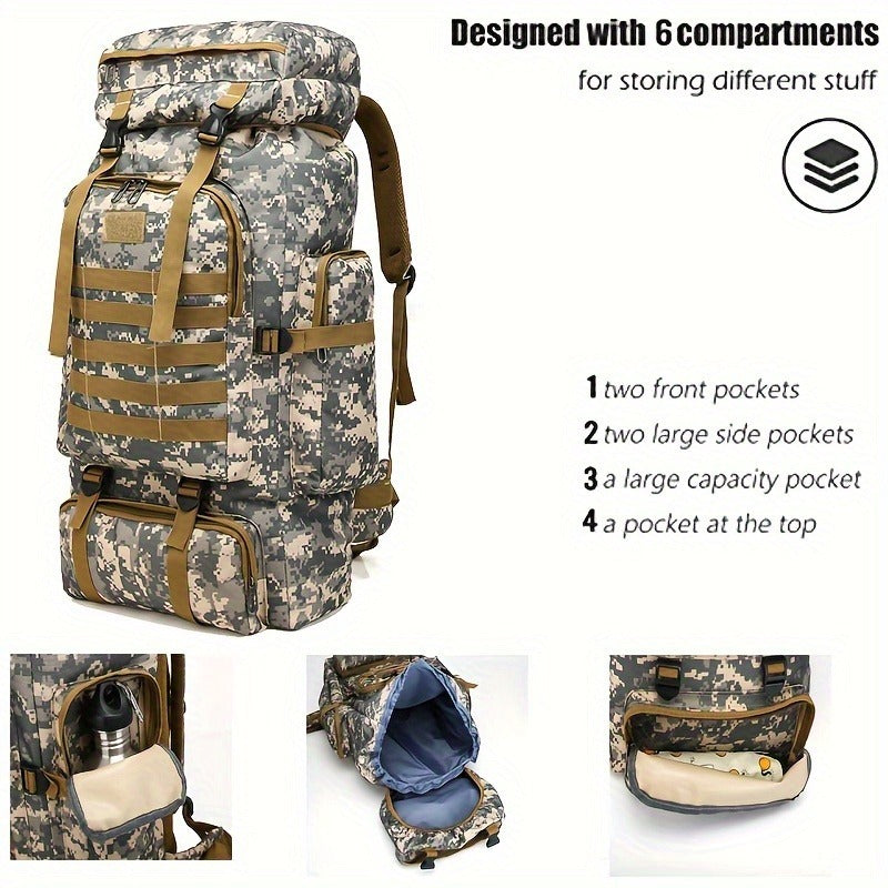 Lightweight Packable Hiking Backpack 21L, Multi-Compartment Camping Rucksack with Adjustable Straps, Waterproof Outdoor Daypack for Camping, Trekking & Travel - product image 18