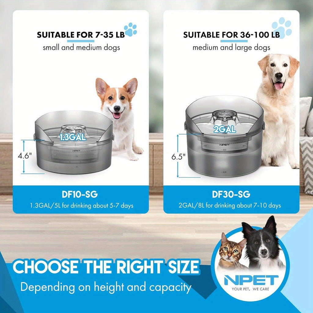 Automatic Pet Water Dispenser Triple Filtration with Splatter Guard & Cleaning Kit for Large Dogs & Multiple Pets 1.3Gal or 2Gal Options – Dog Water Fountain 2 - product image 7